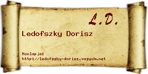 Ledofszky Dorisz névjegykártya